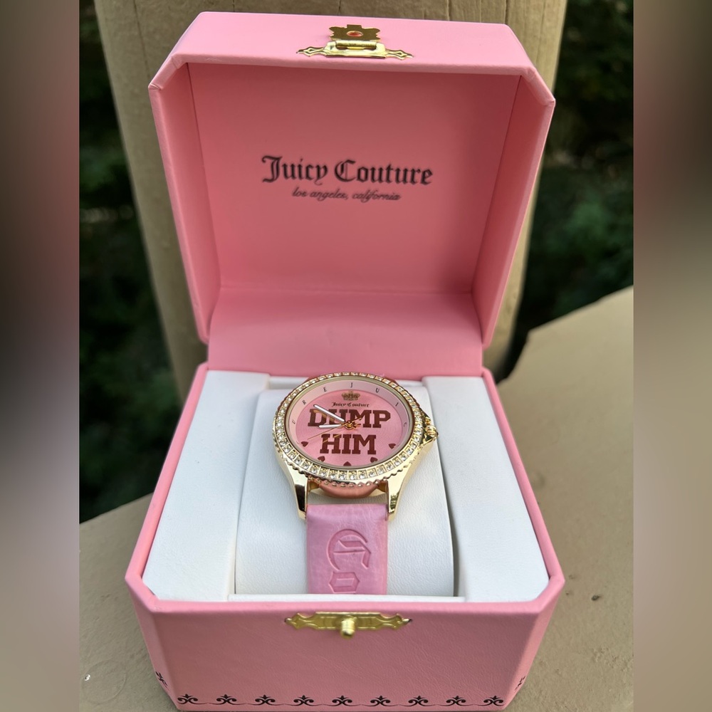 Juicy Couture Pink DUMP HIM Watch - Picture 4 of 6